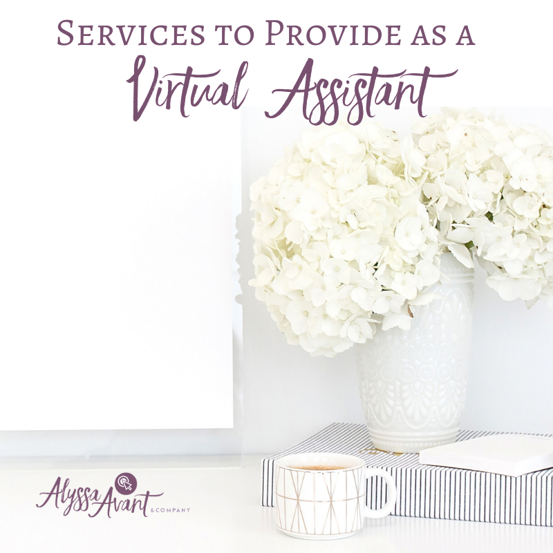 Services to Provide as a Virtual Assistant