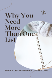 Why You Need more Than One List
