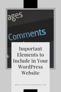 important elements to include in your wordpress website