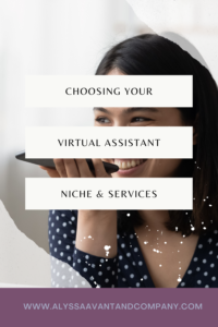 choose your virtual assistant niche & services