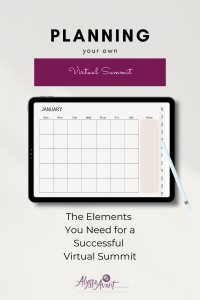 Elements of a Virtual Summit