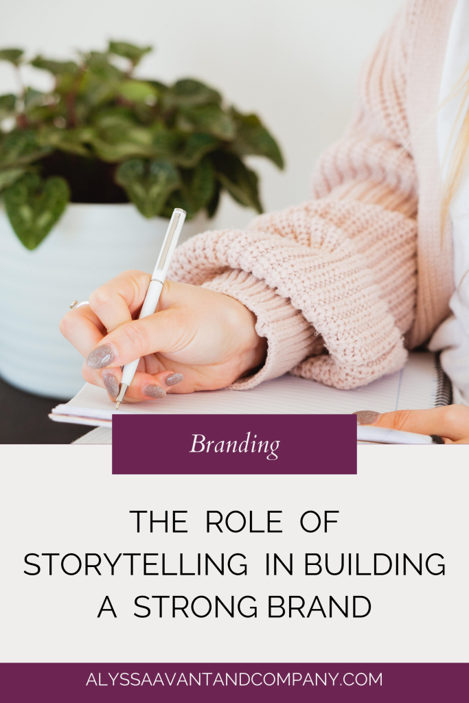 The Role of Storytelling in Building a Strong Brand -Pinterest Graphic