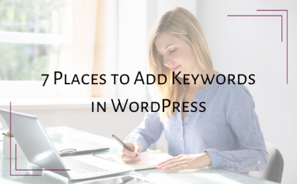 keywords in WordPress